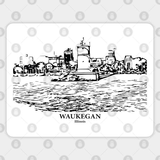 Waukegan - Illinois Magnet by Lakeric